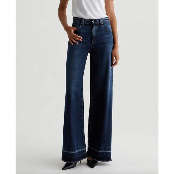 AG Adriano Goldschmied Deven High Rise Wide Leg Jeans size 32